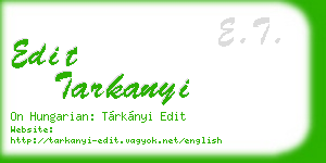edit tarkanyi business card